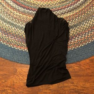 Tulle mock turtle neck with sequins